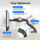 ShoppingAll - Support de moniteur VESA simple avec bras à ressort à gaz entièrement réglable et pince de bureau - Noir-7
