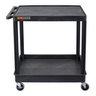 Luxor – Chariot à dessus plat et tablette inférieure de style bac, noir, (TC21-B)-Ce chariot TC21 est doté d’un dessus plat et d’une tablette inférieure de style bac 24 prof. x 32 larg. x 35 3/4 haut. (po)