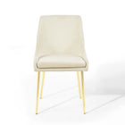 Modway - Viscount Performance Velvet Chaises de salle à manger Ensemble de 2 - Ivoire d’or-9