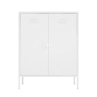 Manhattan Comfort - Naomi 31,5 po Buffet d’Appoint Moderne - Blanc-Armoire d’appoint moderne en métal parfaite pour le rangement et l’organisation