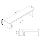 Manhattan Comfort - Banc de salle à manger moderne Nomad 67,91 po - Gris-Capacité de poids de 550 lb