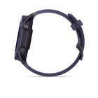 Garmin - Forerunner 570 - 47 mm, aluminium indigo avec bracelet translucide violet impérial/indigo-HAUT-PARLEUR ET MICRO INTÉGRÉS : Passez et recevez des appels depuis votre montre lorsqu'elle est jumelée à votre smartphone. Contrôlez les fonctions de votre montre par commande vocale ou utilisez l'assistant vocal de votre smartphone pour répondre à vos SMS et bien plus encore.