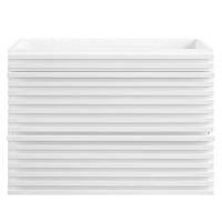 Modway - Render Fixation murale de 30" Armoire de toilette de salle de bain (lavabo non inclus) - Blanc-Vanité moderne du milieu du siècle