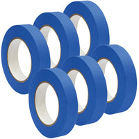DSS Distributing - Ruban de masquage de qualité supérieure - 1 po x 55 verges -Bleu - 6 rouleaux-Parfait pour l'école, la maison et le bureau
