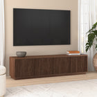 Hudson&Canal - Meuble TV Hanson pour téléviseurs jusqu'à 85 pouces - Noyer satiné-Caractéristiques assemblage facile