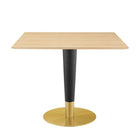 Modway - Zinque 36 po Carré Table à manger, Or Naturel-Table à manger moderne
