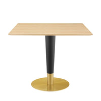 Modway - Zinque 36 po Carré Table à manger, Or Naturel-Table à manger moderne