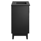 Modway - Miles 36" Vanette de salle de bain - Noir noir-Capsules de pied non marquées