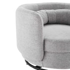 Modway - Relish Tissu rembourré Chaise pivotante - Noir Gris clair-Capacité des chaises d’accent : 300 lb