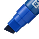 Pentel - Marqueur Permanent, Pointe Biseautée Extra-grasse, Encre Bleue - Paquet de 6-Pointe biseautée de 8,0 mm à 15,4 mm pour une largeur de trait variable