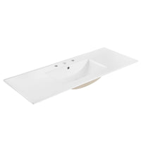 Modway - Cayman Bassin simple 48" Lavabo de salle de bain in Blanc-Lavabo de salle de bain moderne de 48"