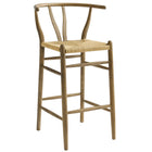 Modway - Amish Tabouret de bar - Teck gris usé-Tabouret de hauteur en bois d’orme