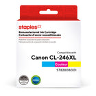 Staples - Cartouche d’encre Canon CL-246XL remise à neuf - rendement élevé - colour-Colour