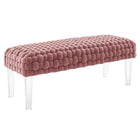 Modway - Prologue Tissé Performance Velvet Ottoman - Rose poussiéreuse-Ottoman en velours