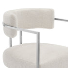 Modway - Huron Dos courbé Tissu et métal Tabouret de comptoir - Crème d’argent-8