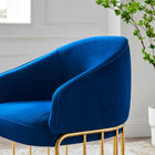 Modway - Legacy Performance Velvet Fauteuil - Marine-Acier inoxydable