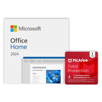 Microsoft - Office Home 2024 + McAfee Total Protection - 1 appareil - Abonnement de 12 mois [Téléchargement]-Ramenez la puissance de Microsoft Office à la maison