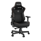 Anda Seat - Kaiser 3 Premium Chaise de Gaming de taille XL - Noir-Le support lombaire adaptatif à 4 directions intégré s'adapte à votre colonne vertébrale pour un soutien ergonomique