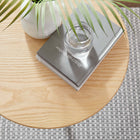 Modway - Lippa Rond de 20 po Bois Table d’appoint - Gold Natural-Tampon feutre non marquant