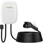 Emporia - Chargeur de niveau 2 classique pour véhicules électriques 40 A avec câble de 7,3 m (24 pi) - J1772 - Prise NEMA 14-50 - Blanc-Borne de recharge niveau 2 certifiée ul et energy star avec courant de charge par défaut de 40A, connexion wifi requise pour ajuster le courant et compatible avec moniteur énergétique emporia vue pour optimiser recharge pendant périodes de pointe ou lors de production solaire excédentaire