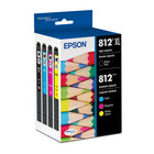 Epson - Cartouches d'encre T812 - Noir grande capacité/Couleur standard CMJ-Qualité photo supérieure à celle des photos de labo