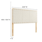 Modway - Sparta Tissage Cuir végane Tête de lit Queen, Beige naturel-7