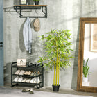 Outsunny - Arbre de bambou artificiel 4 pi pour décoration intérieure - vert-Cette plante comprend 552 feuilles qui apportent une sensation naturelle à votre pièce 