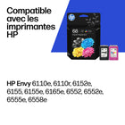 HP - 68 Pack de 2 cartouches d'encre originales noires/tricolores-Rendement de la cartouche (environ) : 160 pages en noir, 120 pages en trois couleurs