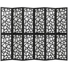 HOMCOM - Paravent autoportant 6 panneaux motif géométrique pour chambre - noir-Présente un motif géométrique moderne, servant à la fois de pièce fonctionnelle et artistique  
