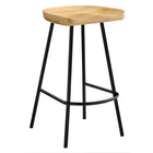 Modway - Concord Dos sans dos Tabourets de comptoir - Chêne - Ensemble de 2-Glissades de pied ajustables sans marquage