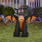 GEMMY - Dragon gonflable ailé noir et orange pour Halloween - 94 cm-Se gonfle automatiquement en quelques secondes