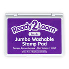 Ready 2 Learn - Tampon encreur lavable géant - Violet - 6,2 po L x 4,1 po l - paquet de 2-Créez des images vives: L'encre de haute qualité fournit des images nettes une fois tamponnées. Utilisez-le pour décorer des affiches, des panneaux, des cahiers et bien plus encore !