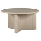 Hudson&Canal - Table basse ronde Anders de 81 cm de largeur, , blanc aulne-Le plateau de table a une capacité de poids de 50 lb