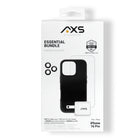 AXS - Ensemble Essentiel - étui PROTech Plus testé contre les chutes, protecteur d’écran et chargeur 30W pour iPhone 16 Pro - Noir-PROTech Plus - Résistant aux chutes jusqu’a 10 pieds