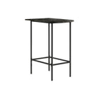 Monarch Specialties - 2325 Bar Maison - 24 po X 36 po /Marbre Gris/Metal Charbon-Rehaussée des pieds robustes en métal brun foncé pour un look contemporain