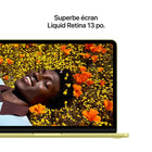 Apple - Portatif MacBook Neo 13 po - A18 Pro - SSD 256 Go - Mémoire 8 Go - Agrume - Français-à votre avantage, en son et en image - MacBook Neo intègre une caméra FaceTime HD 1080p, un réseau de deux micros qui amplifient votre voix pour une clarté exceptionnelle, et deux haut-parleurs latéraux qui diffusent un son immersif en Audio spatial