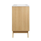 Modway - Soma 48" Vanité de salle de bain à un seul lavabo - Oak White-Finition du grain du bois