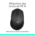 Logitech - Souris sans fil Silent Plus M330, noir-Conçue pour la main droite