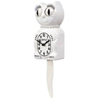 Kit-Cat Klock - Horloge murale vintage coccinelle avec perles - Blanche-Horloge murale de personnage emblématique présentant les yeux roulants et la queue de pendule remuante signatures