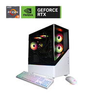 CyberPowerPC - Ordinateur de bureau gaming - AMD Ryzen 5 9500F - GeForce RTX 5060 8 Go - 16 Go de RAM - SSD de 1 To - Windows 11 Famille-AMD Ryzen 5 9500F 6 cœurs/12 fils pour des performances de traitement