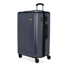 Swiss Gear - Grande valise pivotante 84 po - bleu marine-Poignée télescopique escamotable avec activation facile par le pouce du bouton de verrouillage