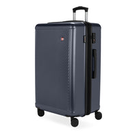 Swiss Gear - Grande valise pivotante 84 po - bleu marine-Poignée télescopique escamotable avec activation facile par le pouce du bouton de verrouillage