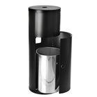Gritt Commercial - Distributeur de lingettes avec poubelle intégrée - 26,5 L - Noir-Compatible avec la plupart des rouleaux recharge standard de lingettes préhumidifiées à tirage central