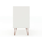 Manhattan Comfort - Rockefeller commode moderne du milieu du siècle 35,24" - blanc-Garantie limitée du fabricant de 30 jours