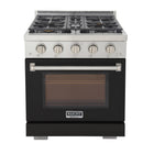 Kucht - 30 po Série KFX-X Cuisinière Pro Style au gaz naturel - Acier inoxydable/Noir-Brûleur rocket power de 21 000 btu pour un saisissage rapide