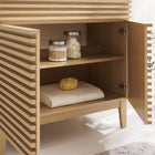 Modway - Render 36" Armoire à coiffeuse de salle de bain - Chêne-Bassin d’évier et installations non inclus