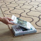 Modway - Linza Treillis Wave Abstract à l’intérieur et à l’extérieur Tapis de comédie 8 pi l x 10 pi L - Beige et gris-Polypropylène 100% doux