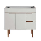 Modway - Harvest 36" Armoire de toilette de salle de bain (lavabo non inclus) - Noyer gris-Vanité moderne du milieu du siècle