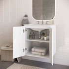 Modway - Bryn Support mural de 24" Vanette de salle de bain - Blanc blanc-Conception murale