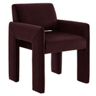 Modway - Daven Cuir végane Fauteuil à manger in Mûrier-Fauteuil polyvalent pour salle à manger
